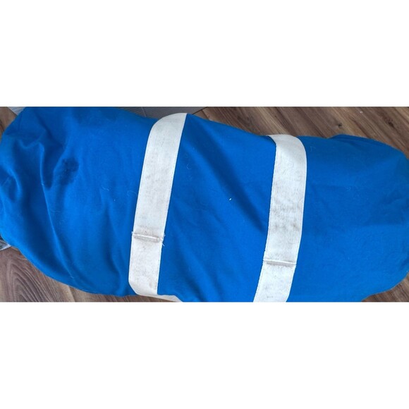 Vintage 80s Land’s End XL Blue Duffle Weekender Bag - Picture 10 of 11
